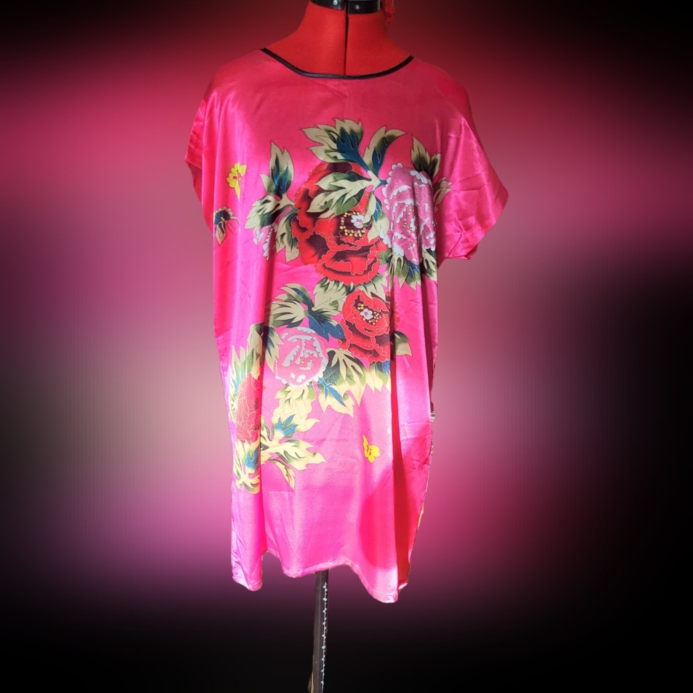 Floral Pink Kimono Dress